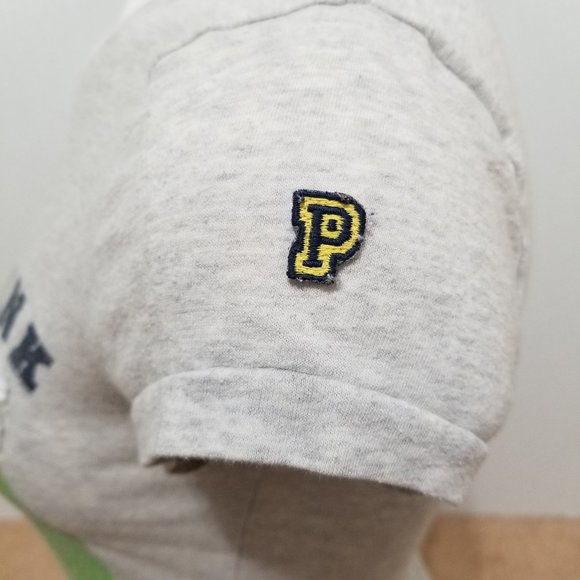 Victoria's Secret PINK top Small peace sign 86 dog patch logo graphic slub knit - Picture 9 of 13